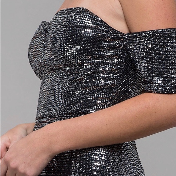 🆕Silver Sparkle Glamorous Trendy Party Dress - Picture 7 of 8